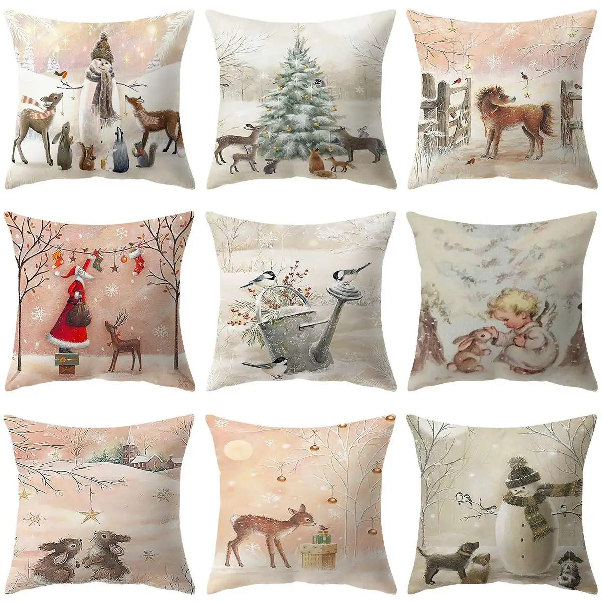 

Christmas Elk Tree Cushion Cover Merry Christmas Decorations For Home 2022 Xmas Navidad Natal Gifts Cristmas Ornament New Year