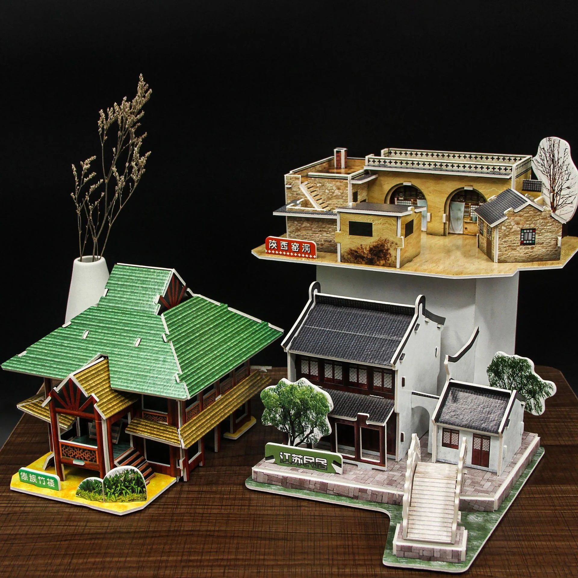 

3d Stereoscopic Architecture 3D Wooden Puzzles Easy Assembly Toy Early Learning Educational Toys Gift for Children