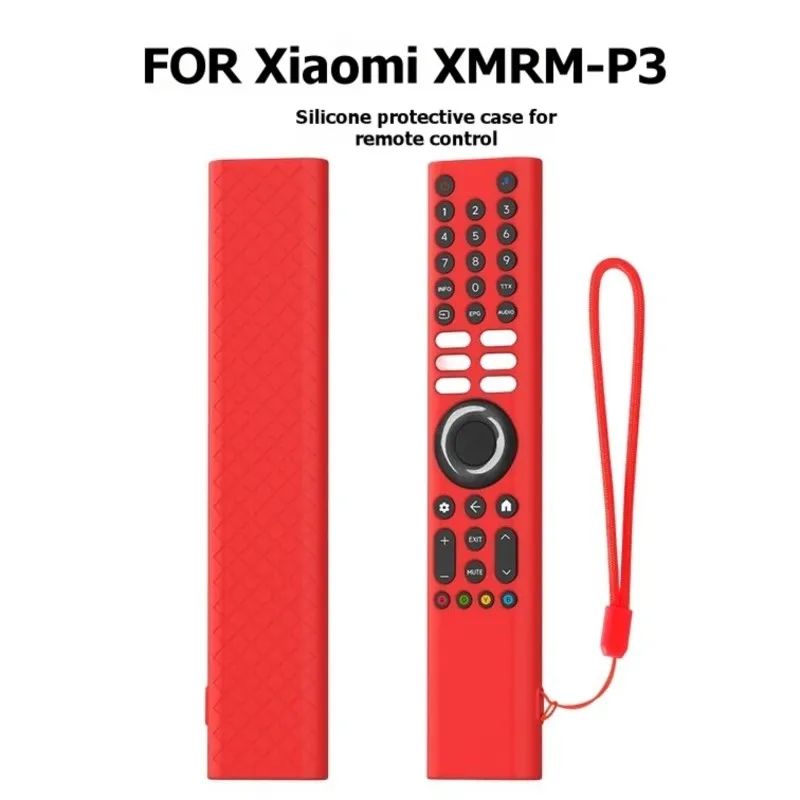 Фото ABKQ-Защитный чехол из силикона для пульта дистанционного управления XMRM-P3, ударопрочный чехол с ремешком, мягкий корпус. №3