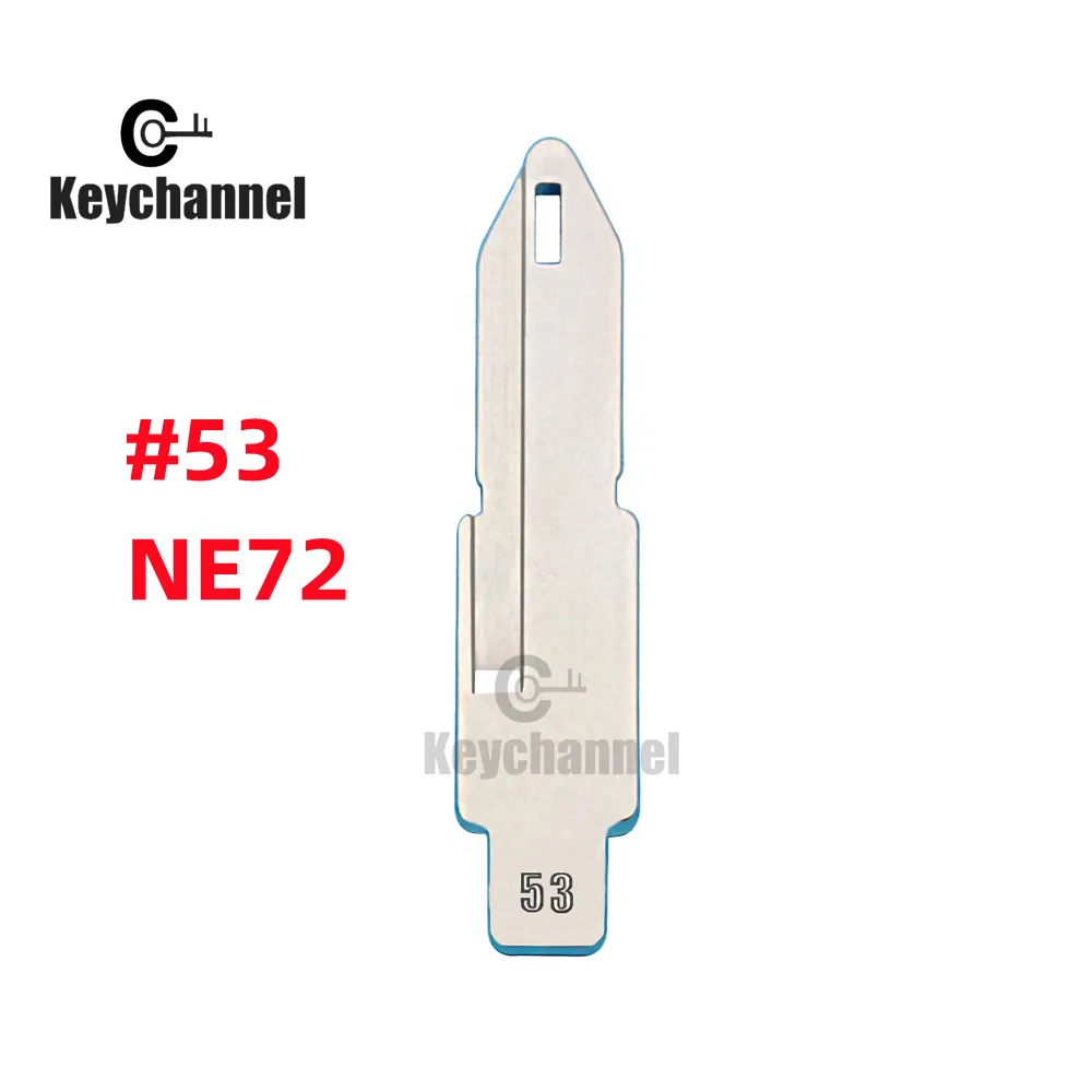 

Keychanel 10шт NE72 # 53 лезвие ключа автомобиля KD для KD KEYDIY Xhorse, пульт дистанционного управления для Renault Peugeot 206 207 Citroen C2 No 53 откидной ключ