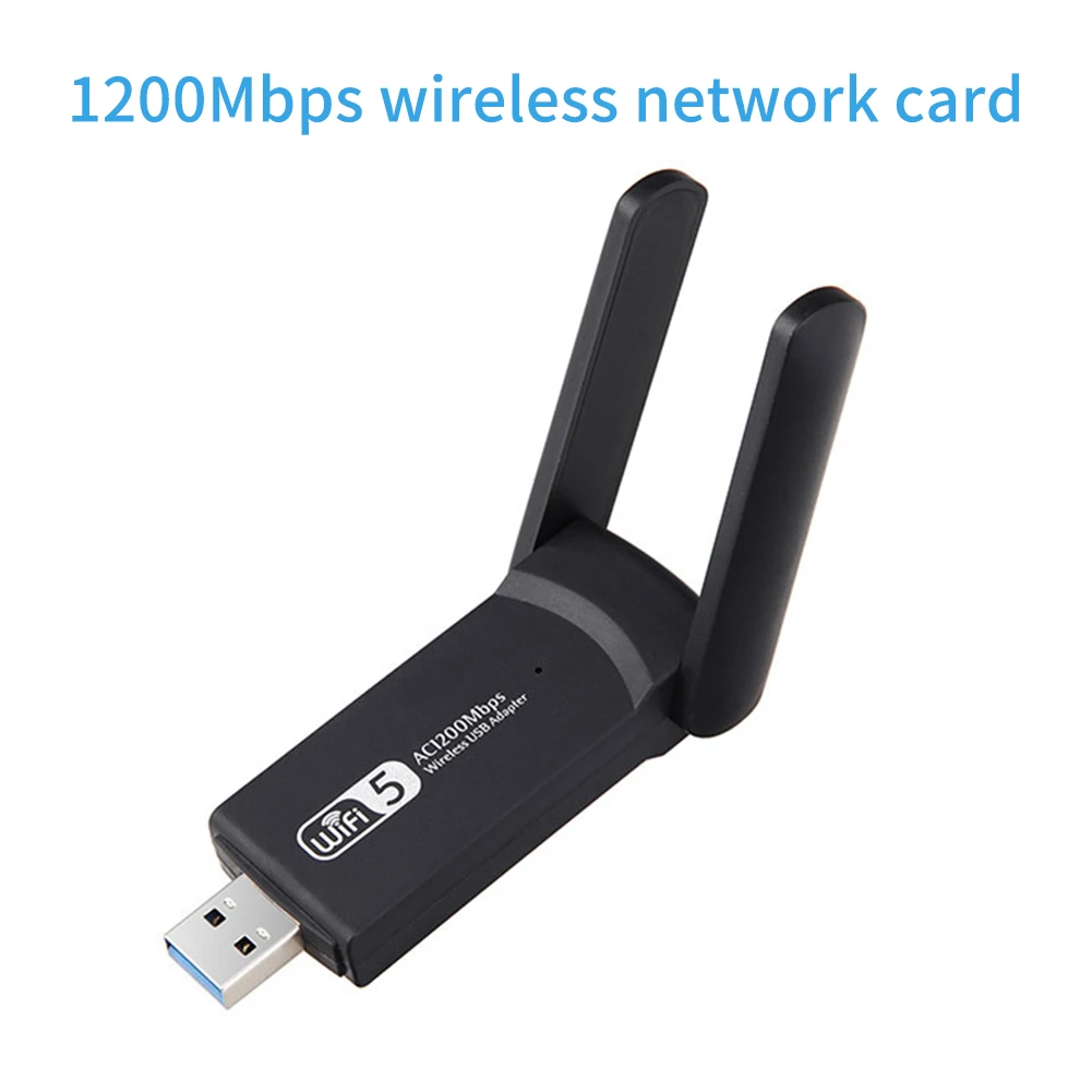 

1200M Router Dongle Mini With Antenna Fast Speed Laptop Network Card 2.4Ghz 5.8Ghz Dual Band USB 3.0 External Wifi Adapter
