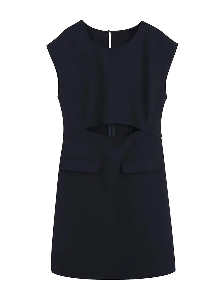 Сексуальные женские платья Nlzgmsj ZBZA 2022 летние облегающие без рукавов с круглым