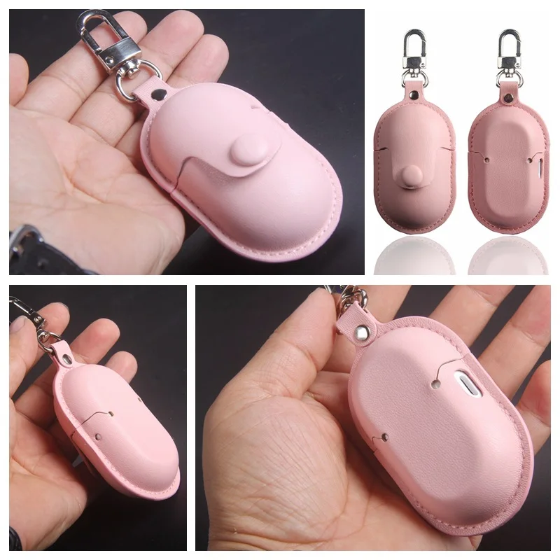 

For Samsung GalaxyBuds+ Bluetooth Headphones Protective Leather Case Shockproof Sheepskin Printed Genuine Leather Headphone Case