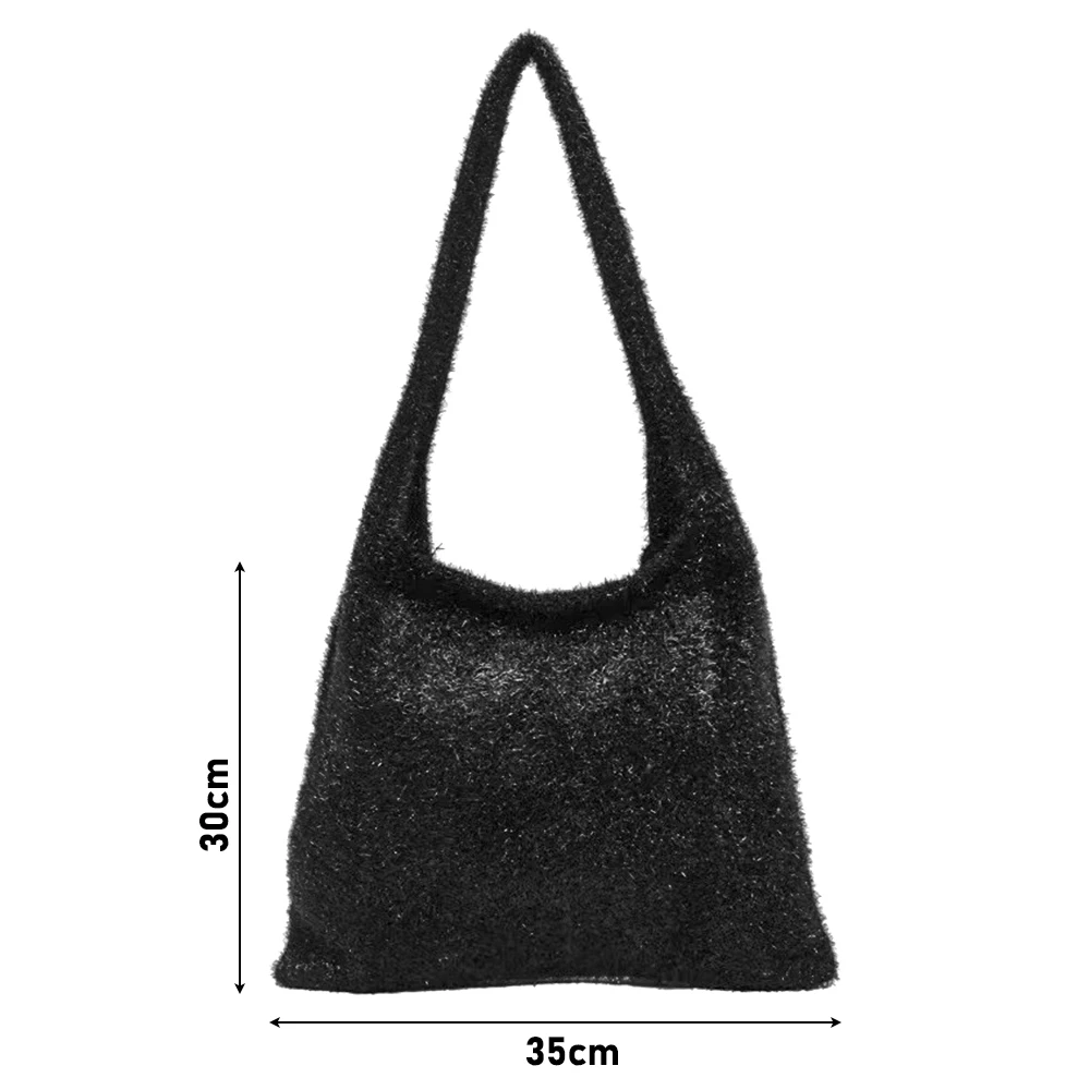 Y2K Вязаная Женская Сумка-тоут С Золотой Нитью Красивая Художественная