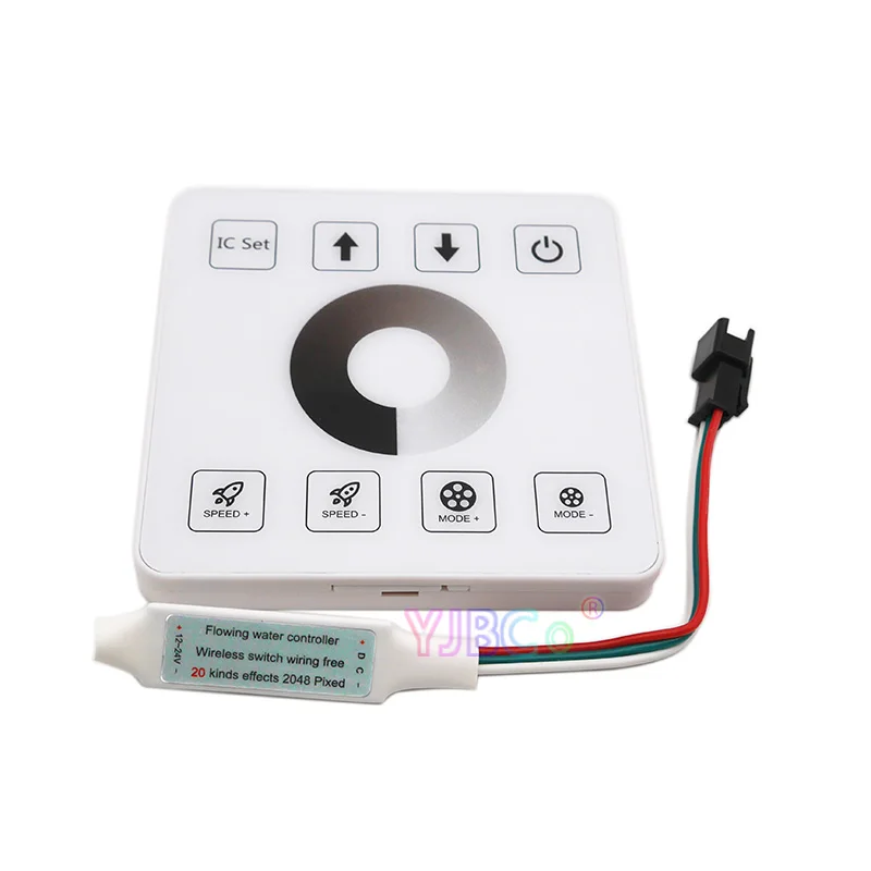 86 sty WS2811 2048 pixels Panel Remote switch Single Color White/Warm White Running Water Flowing LED Strip tape Dimmer 12V 24V