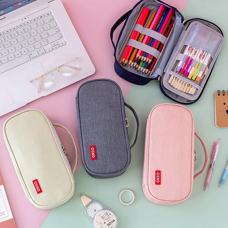 

Portable Large Capacity Pencil Case Oxford Stationery Pen Bag Pen Box Pencil Cases Storage Student School Office Supplies