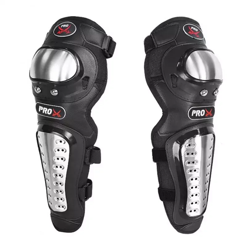 

Steel Motorcycle Knee Pad Men Protective Gear Knee Gurad Elbow Protector Rodiller Equipment Gear Motocross Joelheira