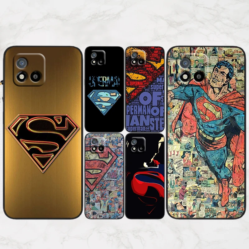 

Justice League Superman LoGo For OPPO Realme V11 X3 X50 Q5i GT GT2 Neo2 Neo3 C21Y C3 9 9i 8 8i 7i Pro Master Black Phone Case