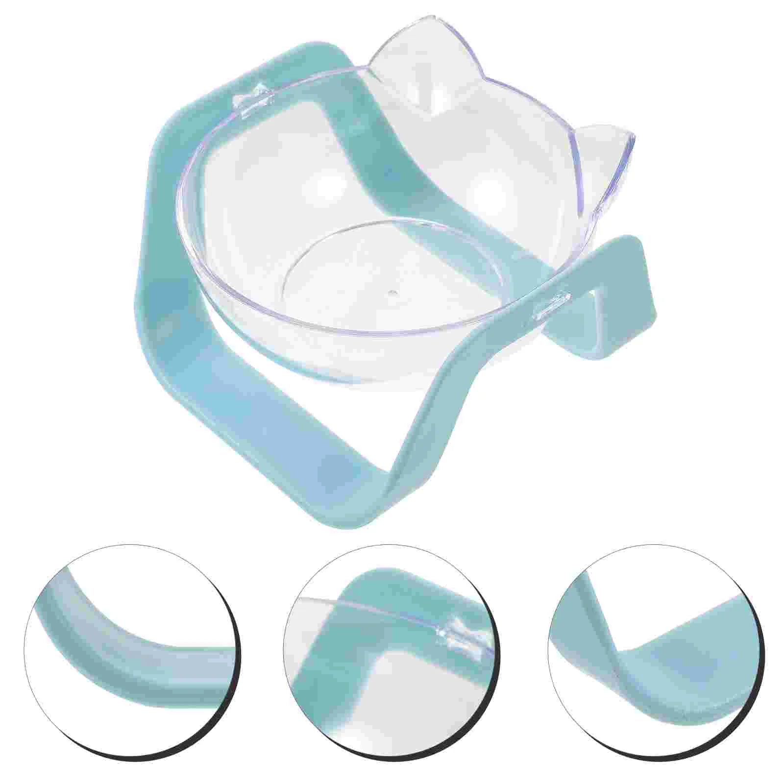 

Cat Bowl Stand Elevated Food Bowls Cute Cervical Spine Anti Vomiting Tilted Plastic Raised