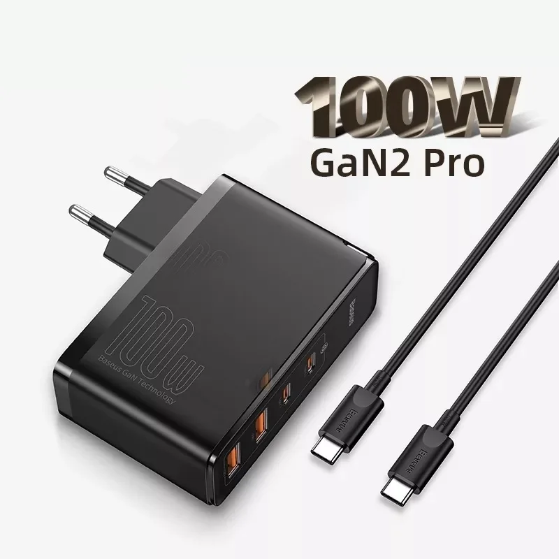 

Зарядное устройство сетевое с USB-портами и поддержкой быстрой зарядки, 100 Вт