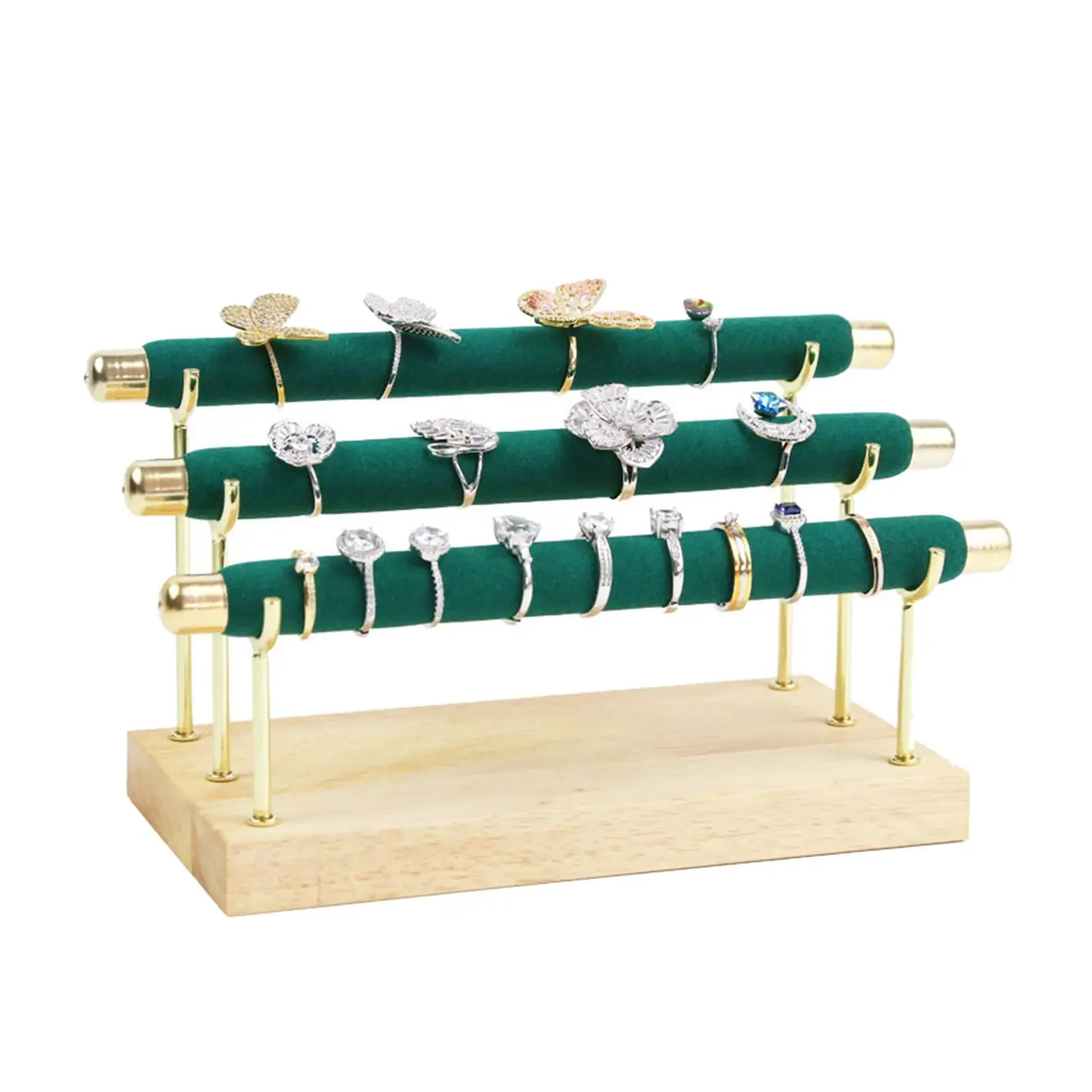 

3 Layers Ring Rack Elegant Detachable Stylish Bracelets Wooden Storage for Store Display Home Gifts Valentine'S Day Birthday