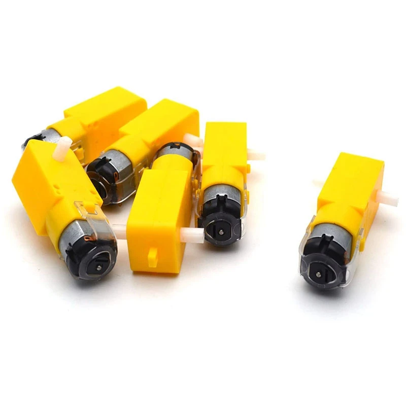

Gear Motor Dual Shaft 3-6V TT Motor for Smart Car Robot Pack of 6 (I Shape)