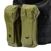 tactical molle double ak magazine pouch gun rifle mag bag universal airsoft hunting paintball accessories