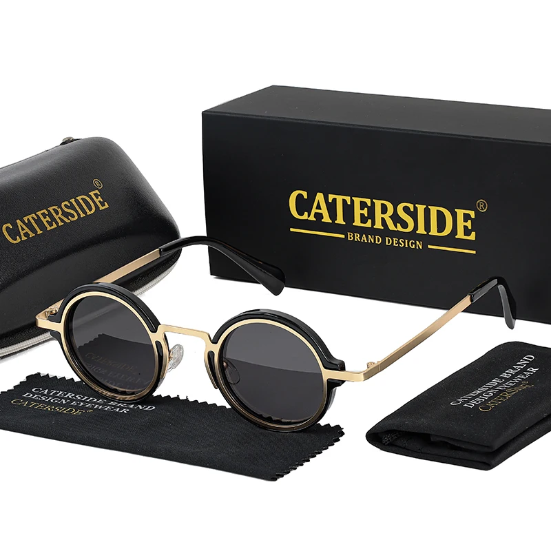 Солнцезащитные очки CATERSIDE мужские и женские круглые поляризационные маленькие