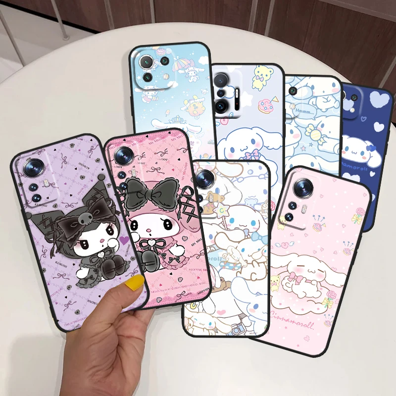 

Cinnamoroll Cute For Xiaomi Mi 13 12 11 10 11T 10T 9T 9 8 Note 10 Ultra Pro Lite TPU Soft Silicone Black Phone Case Coque Capa