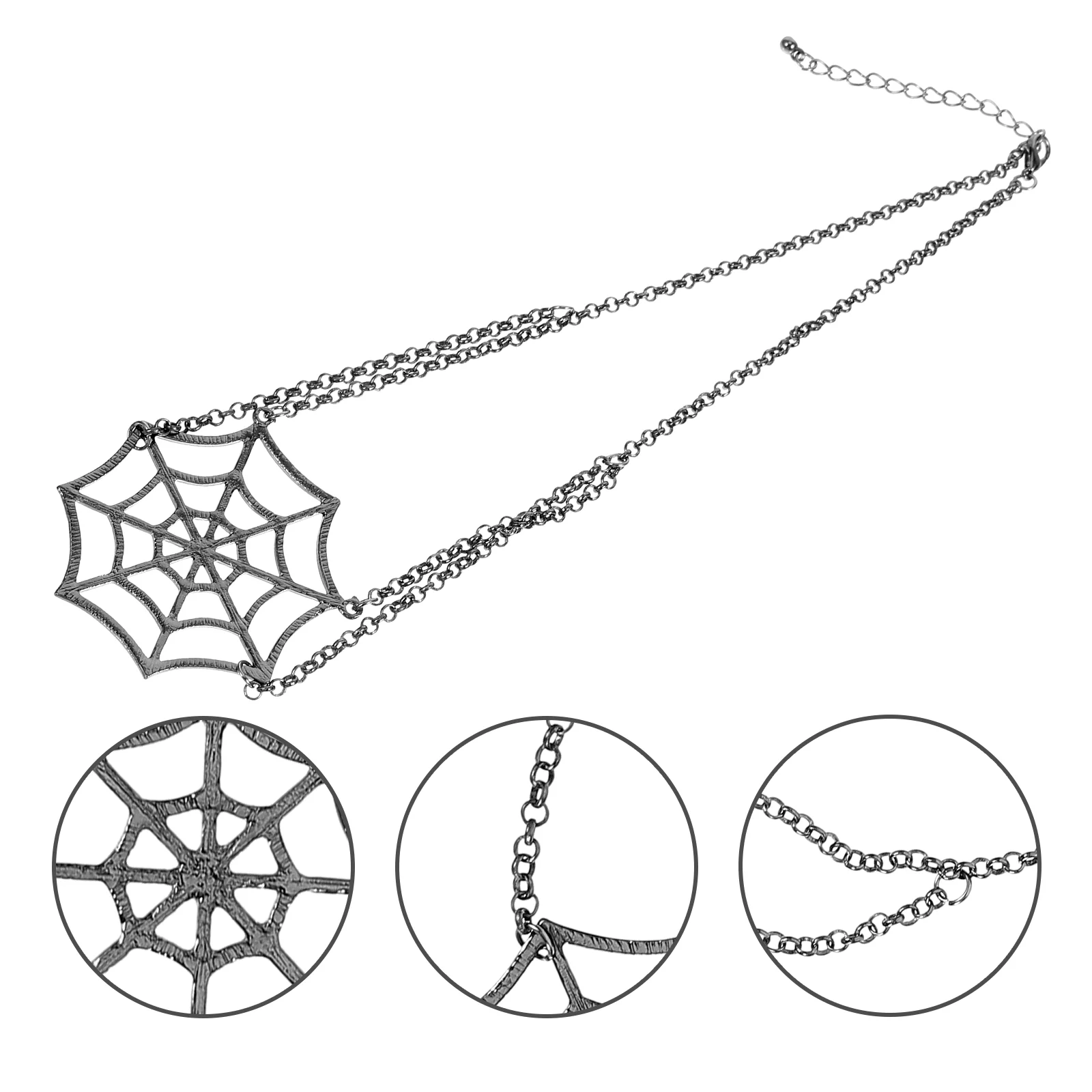 

Decorate Necklace Girl Women Metal Girls Fashion Statement Alloy Jewelry Funny Cobweb Miss Choker Necklaces Woman