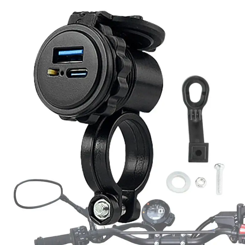 

Motorcycle USB Port PD Fast Charging Socket Charger Motorcycle Socket USB Charger Power Adapter Socket Phone Accessories