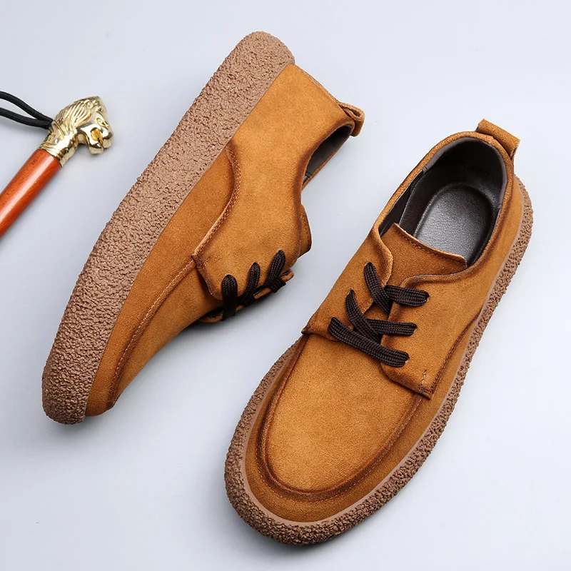 

Comfy Leather Men Oxfords Shoes Handmade Mens Casual Shoes Soft Moccasins New Leisure Male Sneakers Versatile Skateboard Flats