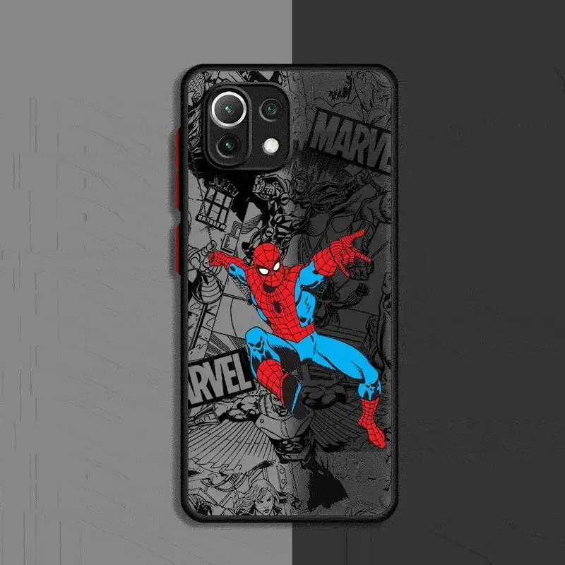 Чехол для телефона с героями аниме Marvel Человек-паук Xiaomi Redmi 13C1 2 5G 10C 12C 9 10 9A 9T 9C A1 A2