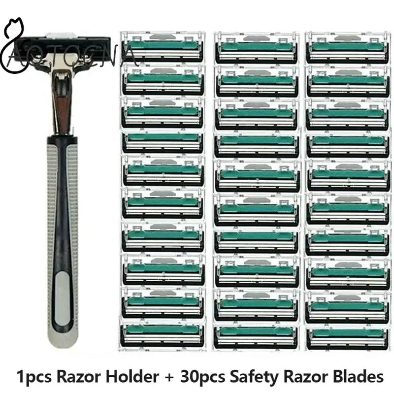 

Men's Manual Razor Cartridge Razor Blades Men's Shaving Ladies Hair Removal Stainless Steel Double Layer Razor