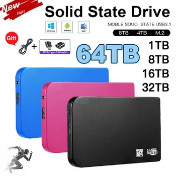 Mini Portable SSD 1TB High-speed External Solid State Drive USB 3.0 500GB Mobile Hard  Drive Type-C  for Notebook Laptop  Mac 1