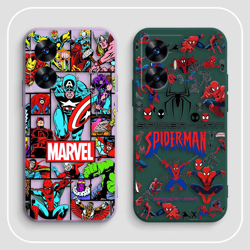 Чехол для телефона Marvel The Avengers Comics Realme C65 C63 C53 C35 C55 C33 C30 C21Y C20 C12 C11 GT 2 XT NARAO 20 30 50 Case Funda