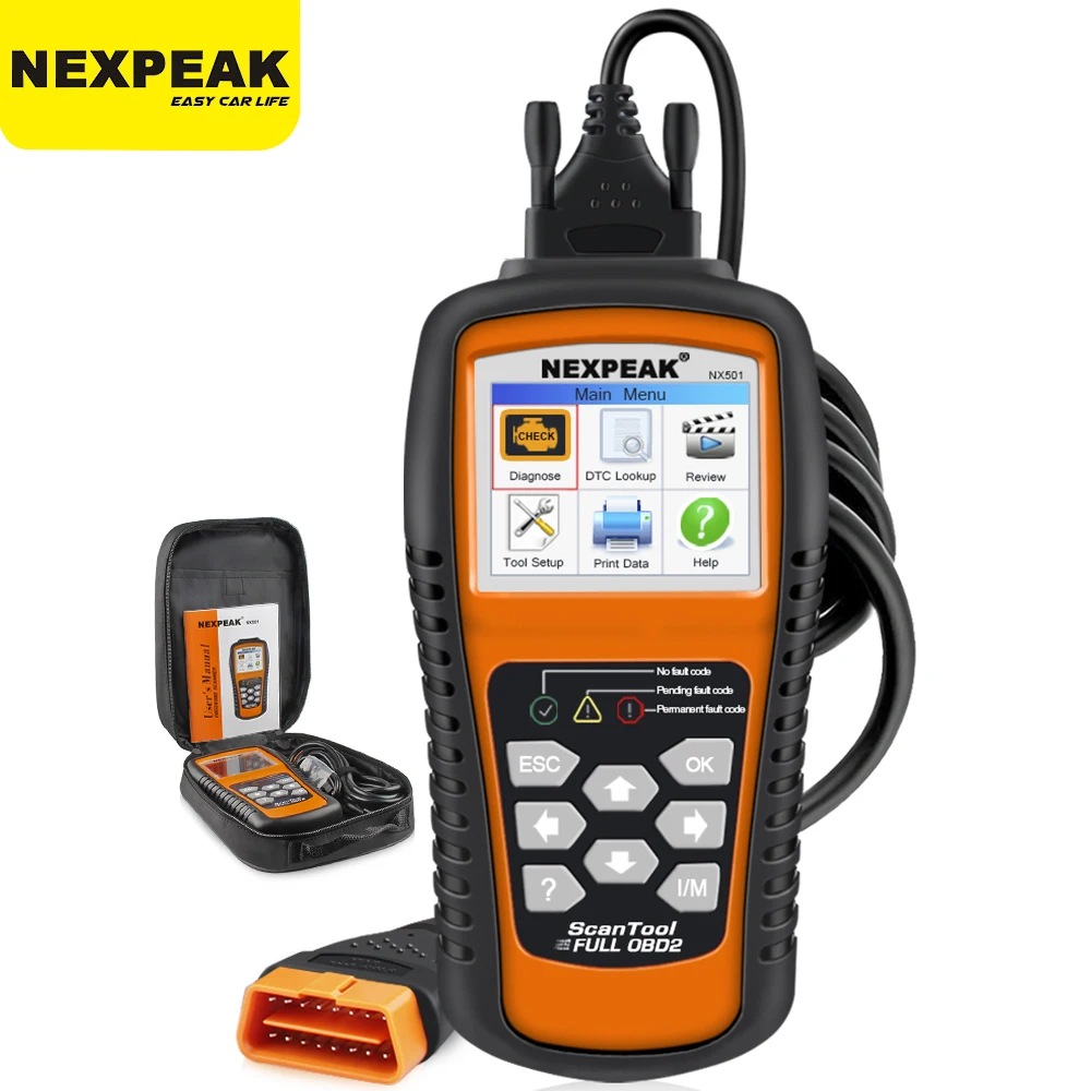 

Автомобильный сканер NEXPEAK NX501 OBD2, автомобильный диагностический сканер, инструменты для диагностики автомобиля OBD2, проверка двигателя, Авто...