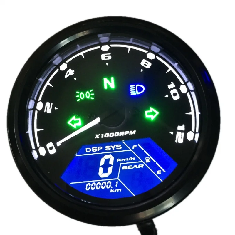 Wholesale Motorcycle Modified LCD Pointer Meter Baboon LCD Tachometer Speedometer Odometer Code Meter
