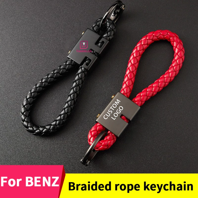 

Car Remote Key Ring For Mercedes Benz A B R G Class GLK GLA GLC GLR W204 W210 W176 W202 Keychain Carbon Fiber Horseshoe