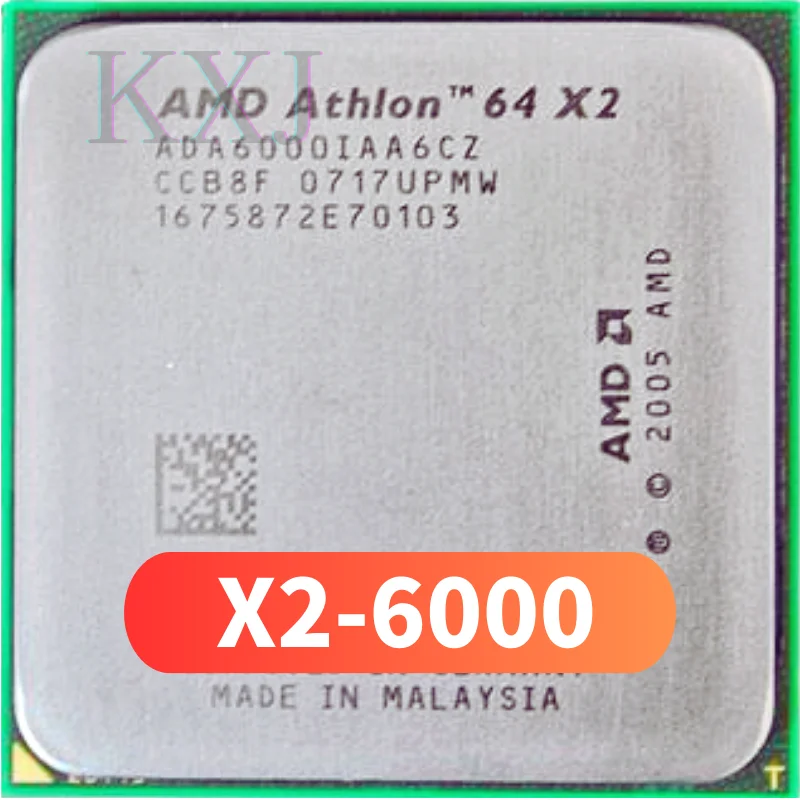

AMD Athlon 64 X2 6000 + 6000 3 ГГц двухъядерный процессор X2-6000 процессор ADX6000IAA6CZ Разъем AM2