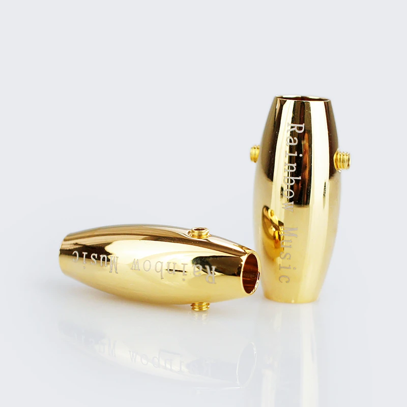 

2Pcs Music Rainbow Identification Wire Sleeve Ring Decoration All Copper Gold-plated Audio Cable Sleeve Counterweight Ring