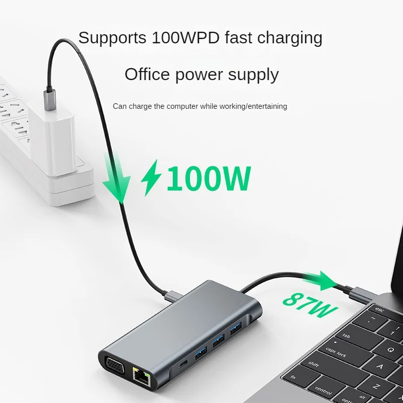

Ultimate Multi Interface Docking Station & Type C Hub 30 for Lightning-Fast Gigabit Note Connectivity - The Must-Have Accessory