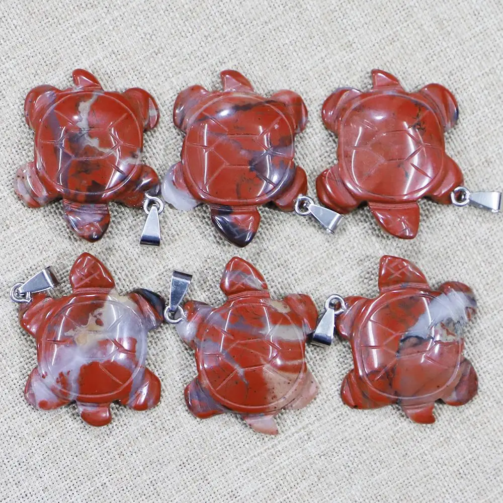 

Brand New Natural Stone Rainbow Turtle Shape Necklace Pendants Fashion Jewelry Accessories Making Wholesale 5Pcs Free Shipping