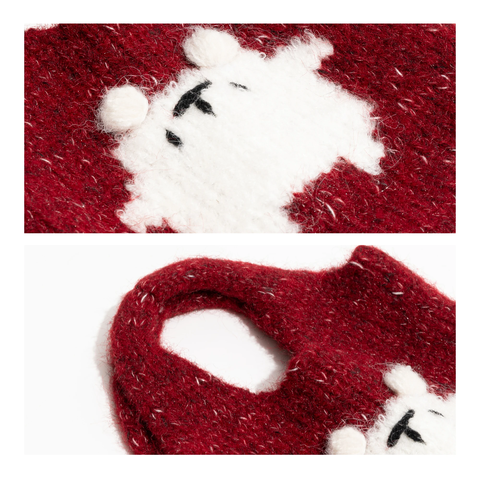 MABULA вязаная шерстяная сумка-хобо с принтом птицы простой повседневный клатч