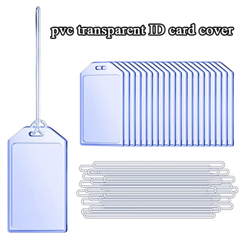 

Transparent Name Tag Holder Card Holder Luggage Tag Luggage Boarding Pass Hard Plastic Vertical ID Card Badge Holder