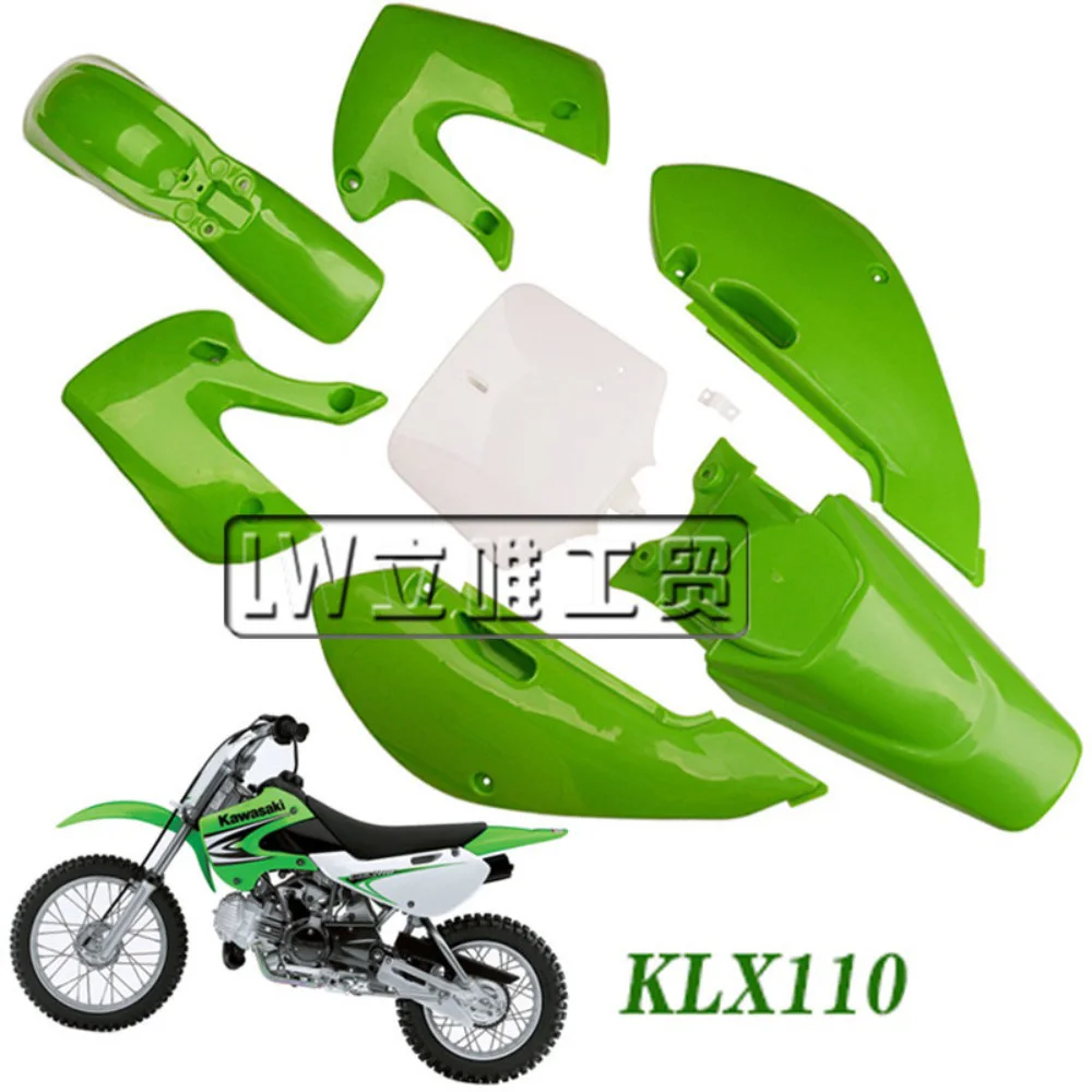 

FOR KAWASAKI KLX110 Motorcycle KLX110 Plastic Shell Cover Cross-country Dirty Motorbike Body Frame Appearance Body Shell Cover