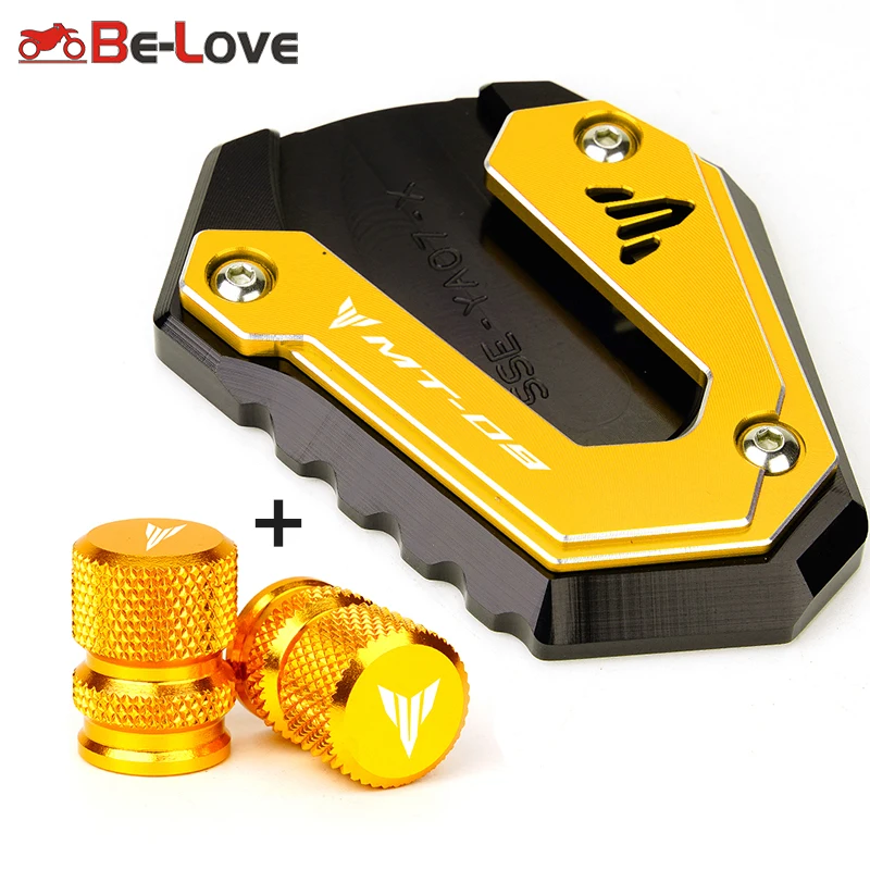 Для Yamaha MT09 MT 09 MT-09 SP FZ09 Tracer 900GT 2015-2022 2024 Мотоциклетная подставка с ЧПУ, боковая подставка, увеличитель, колпачки клапанов шин