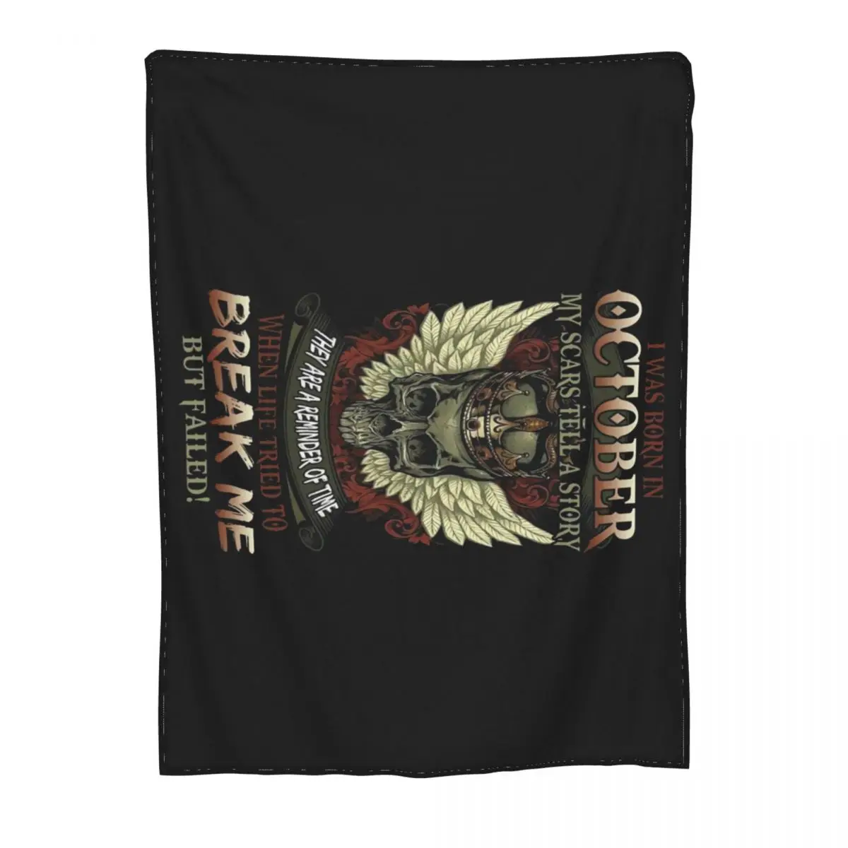 Я родился в октябре мои шрамы рассказывайтесь истории черное хлопковое мужское