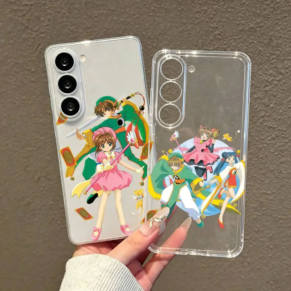 Фото Чехол для телефона с изображением аниме C-Cardcaptor Sakura для Samsung A10,12,20,21S,30,31,40,50,51,52,70,71, прозрачный чехол №1