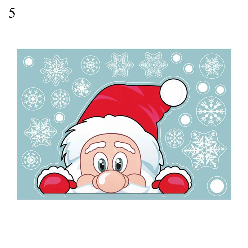 Рождественская Снежинка Электростатическая Наклейка на стену стеклянные окна