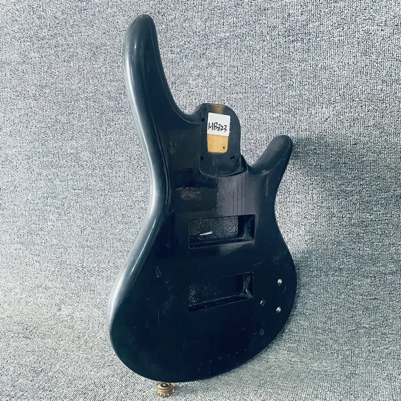 HB823 черный цвет активный электрический бас в массиве древесины с трещинами для