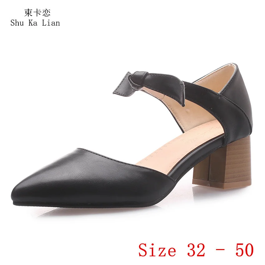 

Med High Heels 5 CM Women Pumps Stiletto Woman D'Orsay Party Oxfords Shoes Small Plus Size 32 - 50