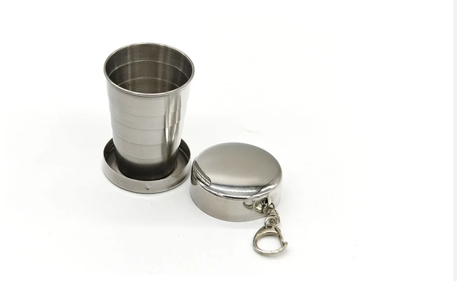 

Телескопическая чашка из нержавеющей стали, портативная складная чашка для вина, портативная складная чашка для воды