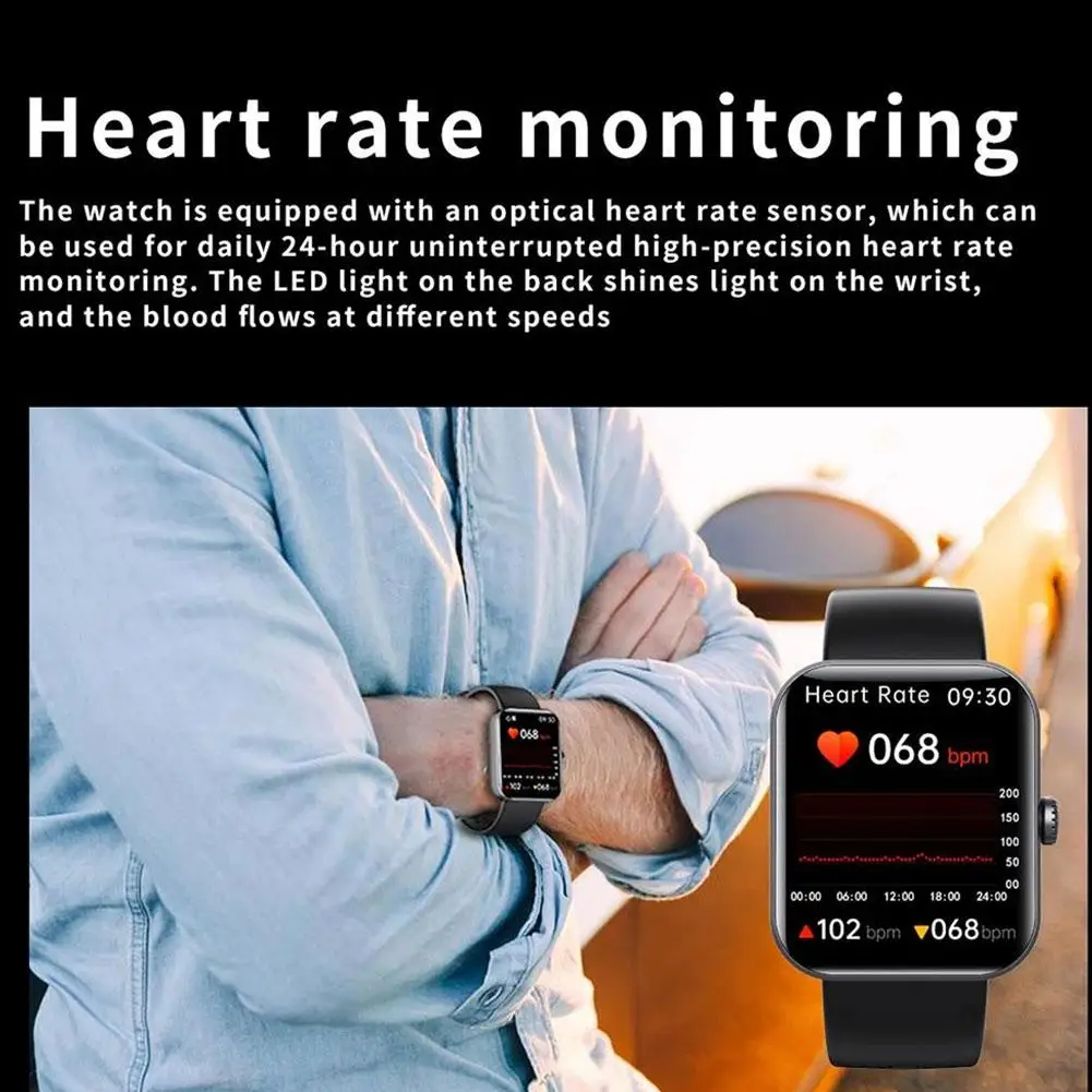 Смарт-часы F57L для мужчин 24 часа мониторинг сердечного ритма и сна 50 + спортивных