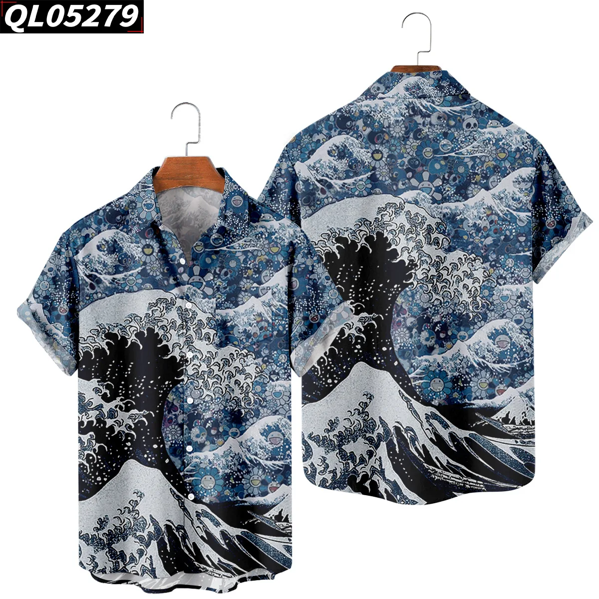 Новинка мужская рубашка Ukiyo-e топы в японском стиле винтажная одежда виде гепарда