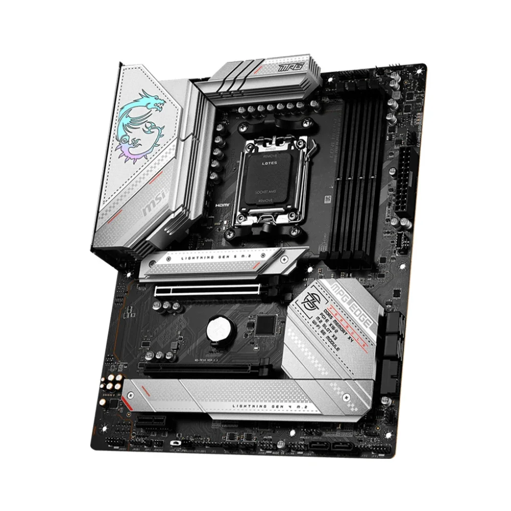 Материнская плата MSI MPG B650 EDGE WIFI поддерживает процессор Ryzen 7 7700X 7800X3D 5 7600X