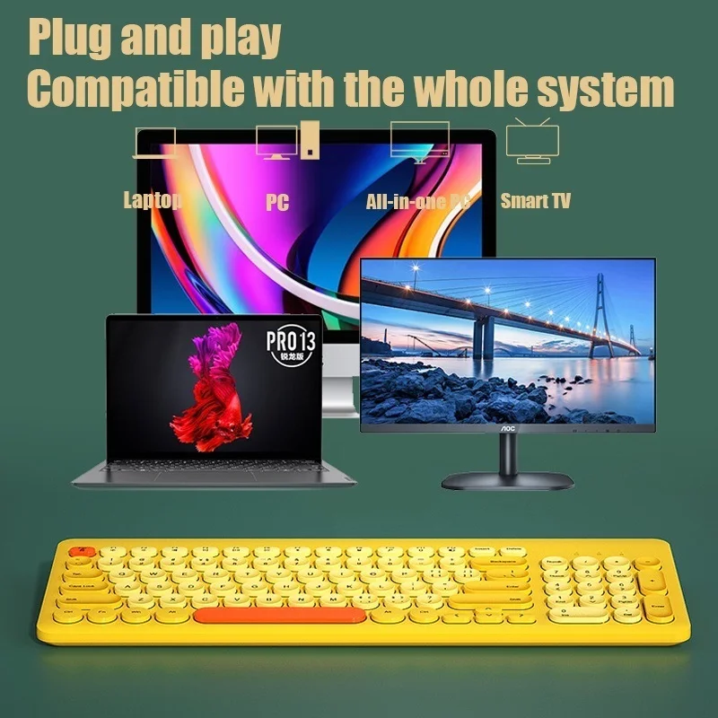 

NEW HSYK Wireless Keyboard 2.4GHz Multimedia Computer Mouse Keyboard Set
