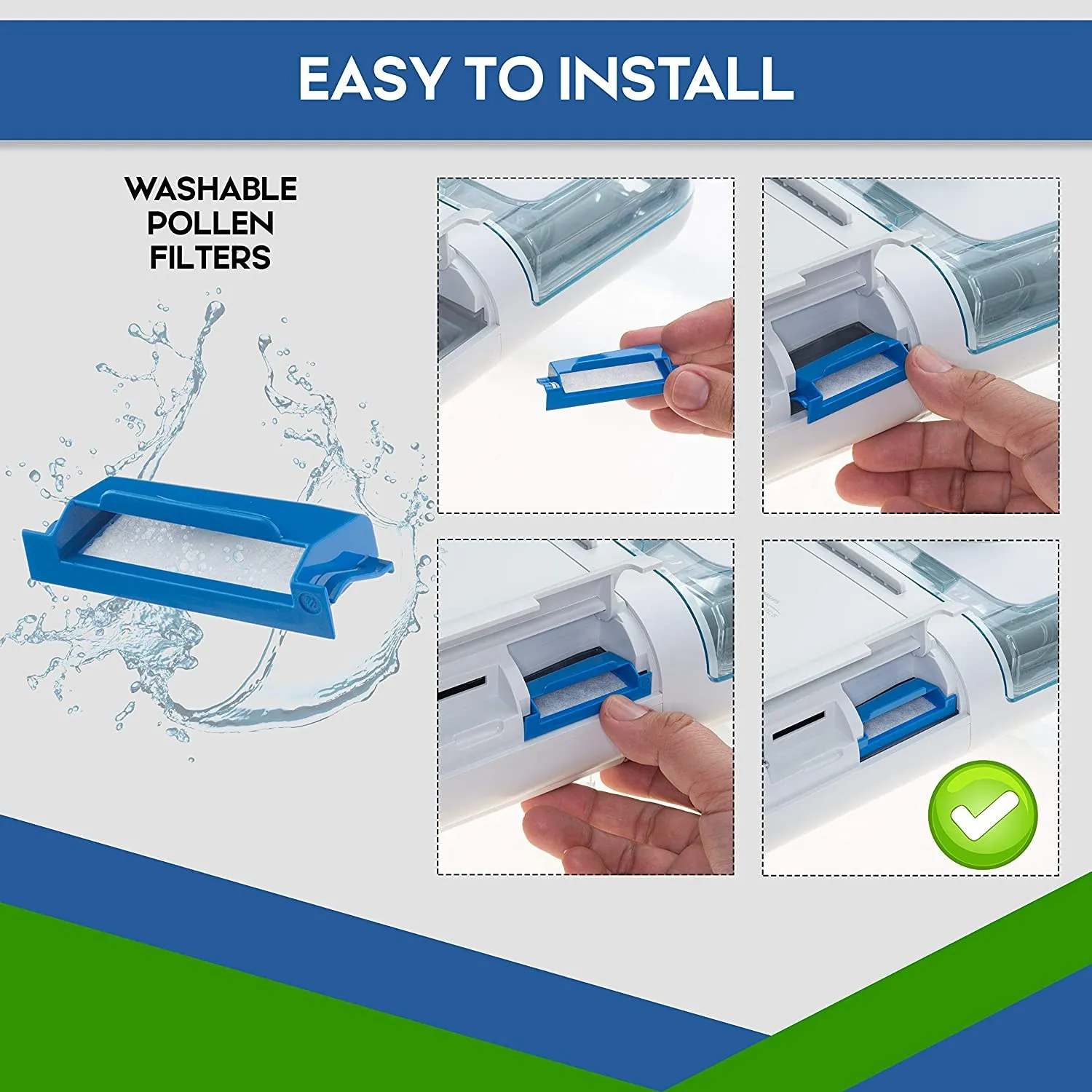 Наборы фильтров для Philips Respironics Dreamstation В комплект входят 2 многоразовых фильтра и 6