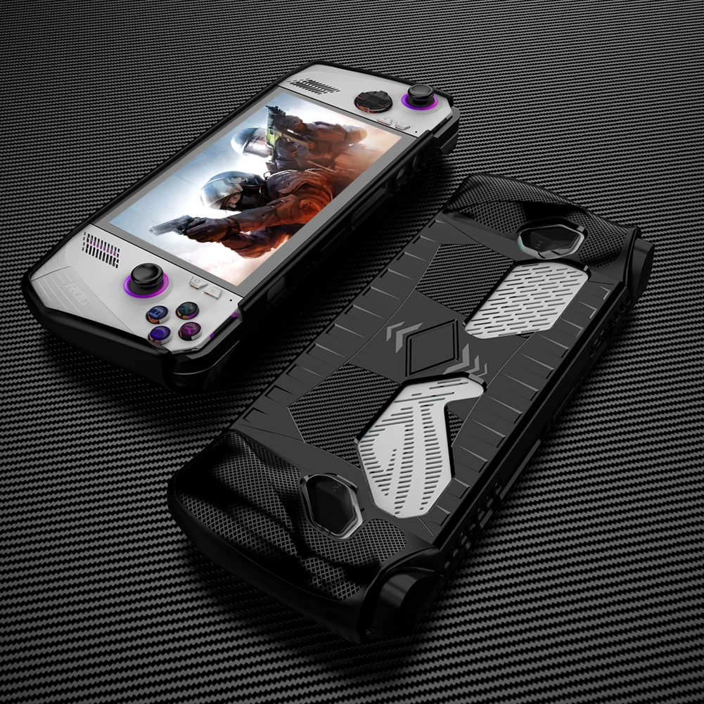 

Soft TPU Game Console Full Cover Anti Drop Protective Case Cover with Holder/without Holder Comfortable Grip for ASUS Rog Ally