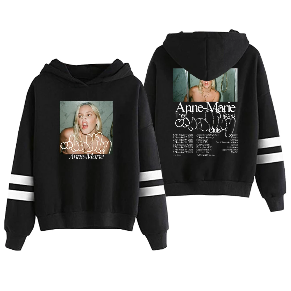 Толстовка Anne Mary The Unhealthy Club Tour 2023 Merch без карманов параллельные полосы рукава для
